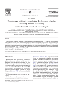 Evolutionary policies for sustainable development