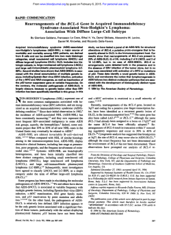 Rearrangements of the BCL-6 Gene in Acquired