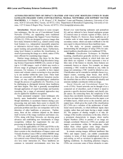 automated detection of impact craters and volcanic rootless cones in