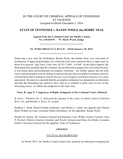 State of Tennessee v. Randy Poole aka Bobby Neal