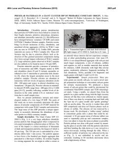 Presolar Materials in a Giant Cluster IDP of - USRA