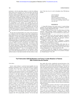 The Prothrombin G20210A Mutation and Factor V Leiden