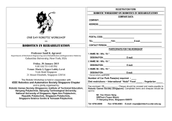 SRG 2015 Workshop - National University of Singapore