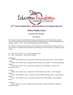 2015 Elementary Winners