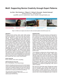 Motif: Supporting Novice Creativity through Expert Patterns