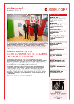info@duesseldorf - Ausgabe 5/2015
