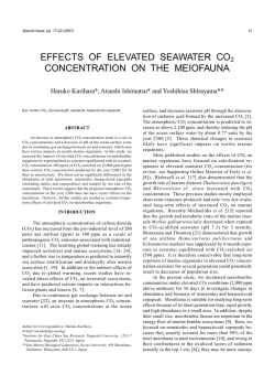 effects of elevated seawater co2 concentration on the meiofauna