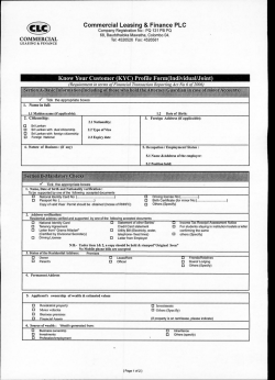 (KYC) Prolile Form(IndividuaI/Joinl)