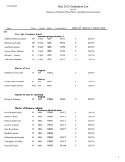 2003 UG Graduation List - Fitchburg State University
