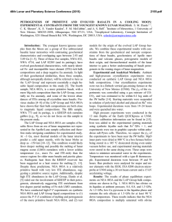 petrogenesis of primitive and evolved basalts in a cooling moon