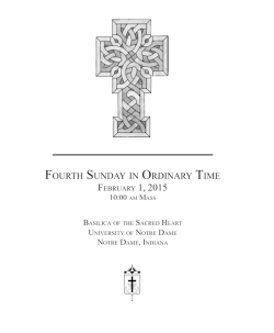 fourth sunday in ordinary time - Campus Ministry