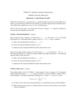 Homework 1 - Columbia University