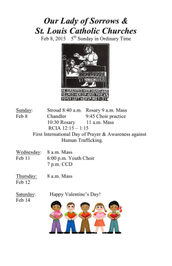 Weekly bulletin - Our Lady of Sorrows Catholic Church