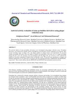 Antiviral activity evaluation of some pyrimidine derivatives using