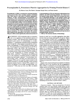 Prostaglandin E2 potentiates platelet aggregation