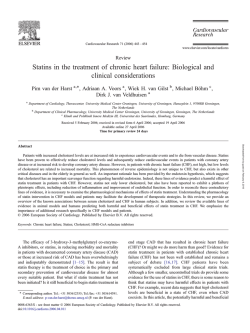 Statins in the treatment of chronic heart failure: Biological and