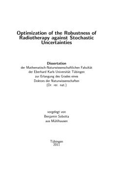 Optimization of the Robustness of Radiotherapy against Stochastic