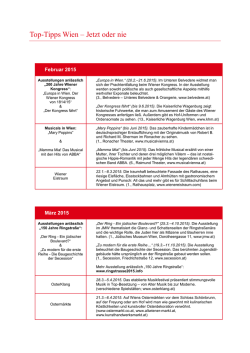 Top-Tipps Wien &ndash; Jetzt oder nie