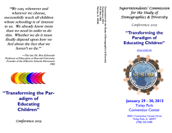 &ldquo;Transforming the Par- adigm of Educating Children&rdquo;