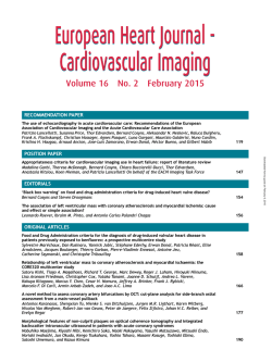 European Heart Journal - Cardiovascular Imaging European Heart