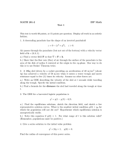 MATH 281-2 ISP Math Test 1 This test is worth 60 points, at 15