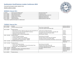 Southeastern Small Business Lenders Conference 2015