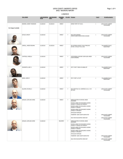 Booking Report 1-29-15
