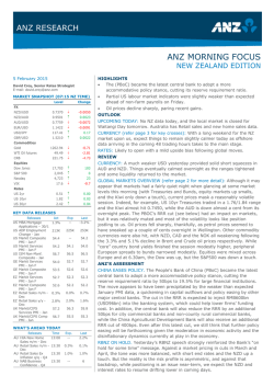 ANZ MORNING FOCUS
