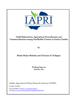 Child Malnutrition, Agricultural Diversification and