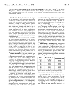 EXPLORING SOURCES OF EXOGENIC MATERIAL ON CERES. L