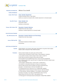 Alfonso Cruz-Jentoft - European Medicines Agency