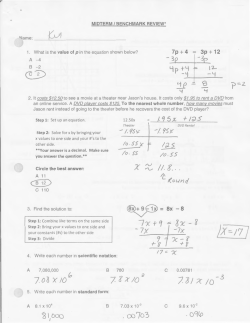 Answer Key to * Midterm Review Sheet