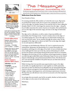 The Messenger - Richmond Congregational Church