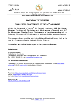 INVITATION TO THE MEDIA FINAL PRESS