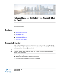 Cisco AsyncOS 8.5.6 for Email Hot Patch 4 Release Notes