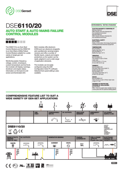 DSE6110/20 - Deep Sea Electronics