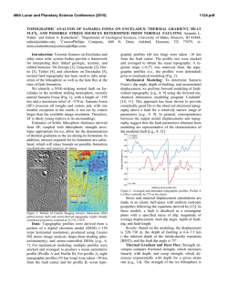 topographic analysis of samaria fossa on enceladus - USRA