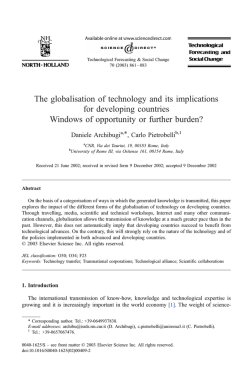 The globalisation of technology and its