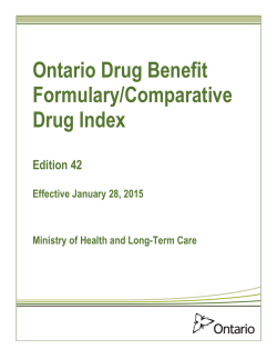 Ontario Drug Benefit Formulary Edition 42