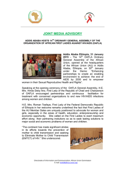 JOINT MEDIA ADVISORY