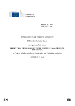EUROPEAN COMMISSION Brussels, 28.1.2015 SWD(2015) 9 final