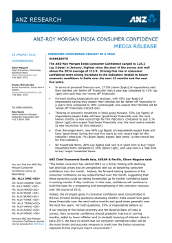 view the latest ANZ-Roy Morgan Indian Consumer Confidence
