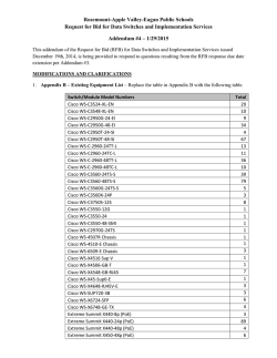 Data Switch RFB - Addendum #4 - Independent School District 196