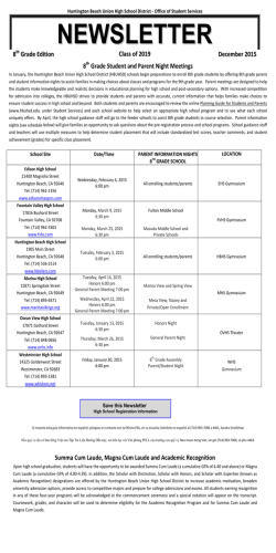 NEWSLETTER - Huntington Beach Union High School District