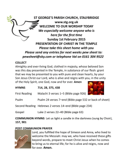 Weekly Sheet - St George Stalybridge