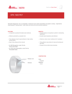 HPA 1925 PET - Avery Dennison | Tapes