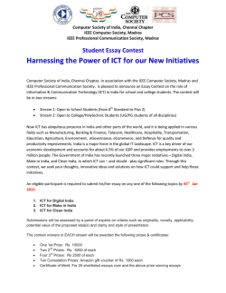 Harnessing the Power of ICT for our New Initiatives