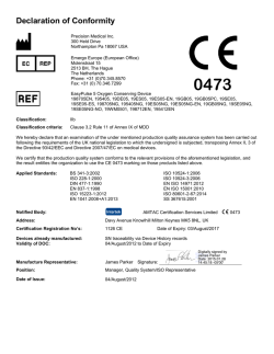 Declaration of Conformity