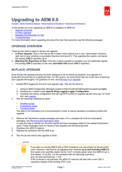 Upgrading to AEM 6.0