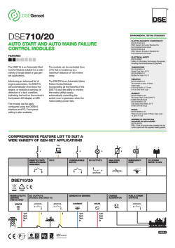 m Data Sheet - Deep Sea Electronics